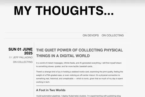 Screenshot of My Personal Blog