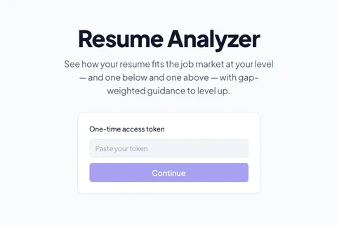 Screenshot of Resume Analyzer