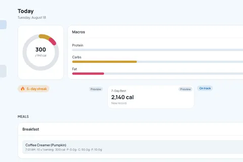 Screenshot of Fitness Tracker