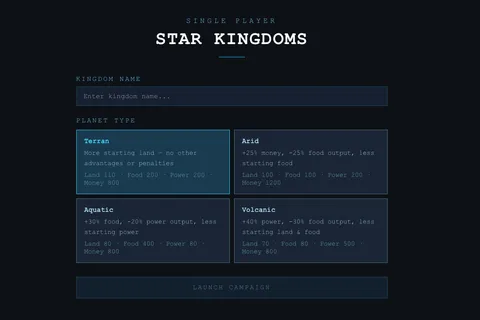 Screenshot of Starkingdoms
